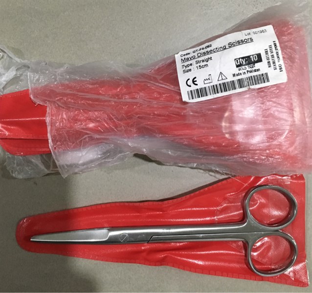 Kéo mayo thẳng tù 15cm - Gold Tier/Pakistan