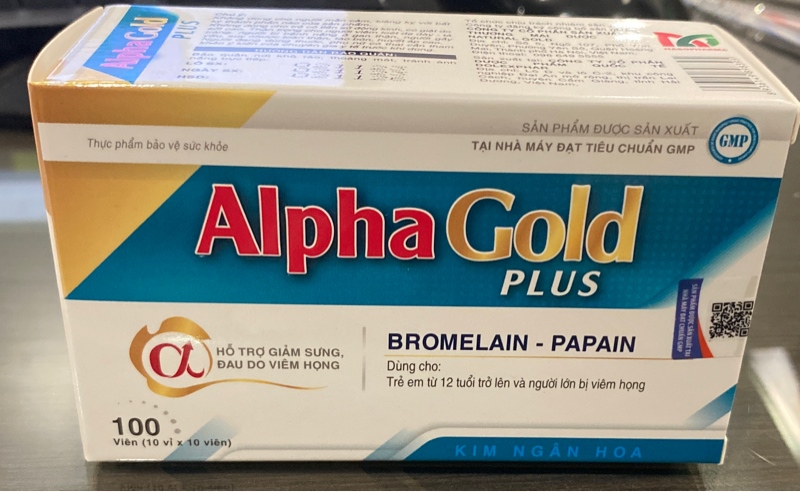 Alpha Gold Plus (Hộp 10 vỉ x 10 viên) - Dolexphar / Natutal Gold