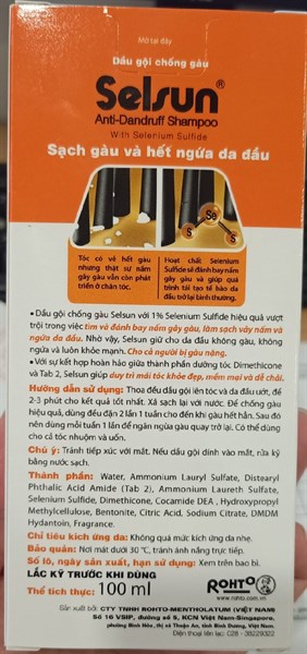 Dầu gội chống gàu (Selsun Anti - Dandruff shampoo) 100ml - Indonesia/Rohto 2