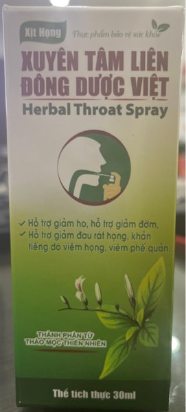 Xịt họng Xuyên Tâm Liên 30ml - Đông Dược Việt