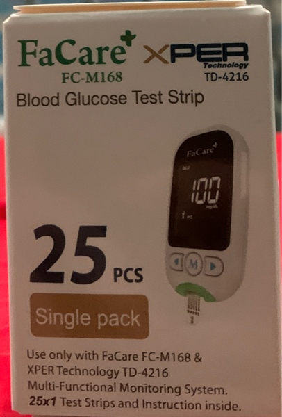 Que thử đường huyết dùng cho máy đo 5 trong 1 model: TD-4216 (FC-M168) (Hộp dạng vỉ 25 Test) - Taiwan