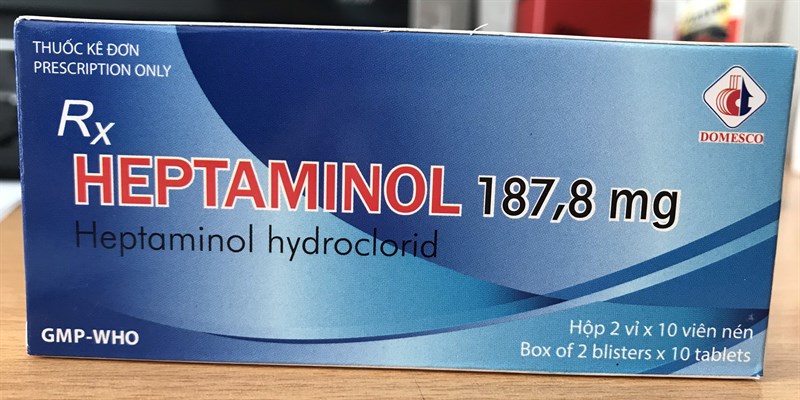 Heptaminol 187,8 mg (Hộp 2vỉ x 10viên) - CTCPXNKYT Domesco