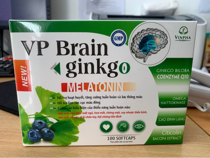 VP Brain Ginkgo (Hộp x 10 vỉ x 10viên) - Mediusa (American)