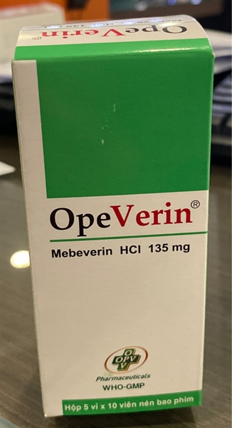 Opeverin (Mebeverin HCl 135mg) (Hộp 5 vỉ x 10 viên) - OPV