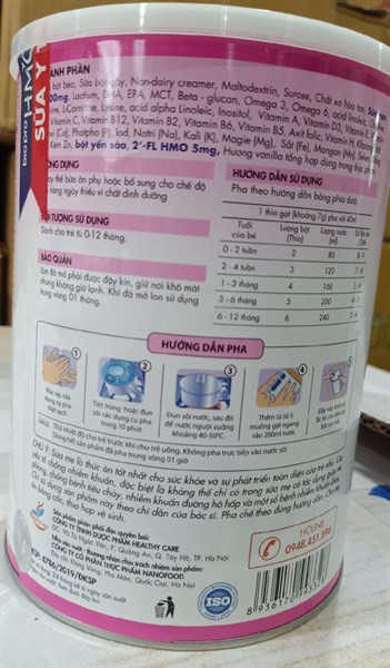 Sữa Biopro HMO Nano Baby gold 900g Nanofood (0 - 12 tháng) 2