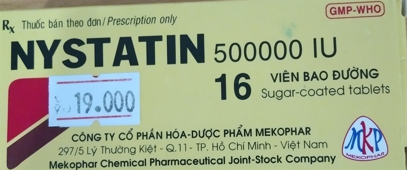 Nystatin 500.000IU (H*2vỉ*8viên) - MKP