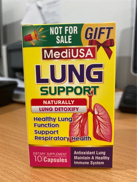 Lung Support (Giúp bổ phổi, hỗ trợ chống oxy hóa) (Lọ 10 viên) - Mỹ
