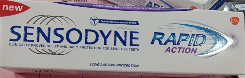 Kem đánh răng Sensodyne (Giảm ngay ê buốt) Rapid action 100g - Thái Lan