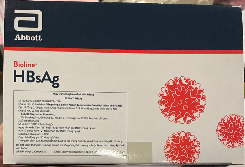Bioline HBsAg (Hộp 30 test) - Abbott / Hàn Quốc