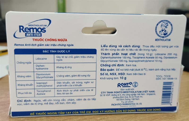 Thuốc chống ngứa Remos anti - itch 10g - Rohto/VN 2