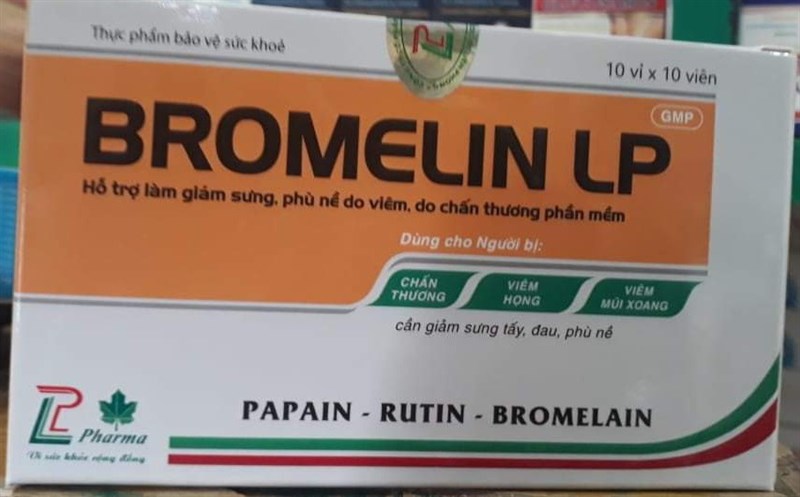Bromelin LP (Diamond Pháp) Hỗ trợ giảm sưng, phù nề do viêm (H*10vỉ*10viên)