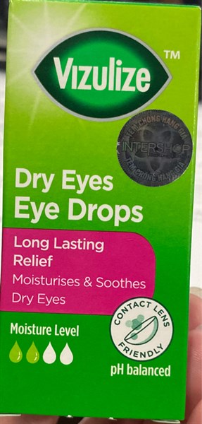 Dung dịch nhỏ mắt Vizulize giảm khô mắt 10ml - UK/Intershop