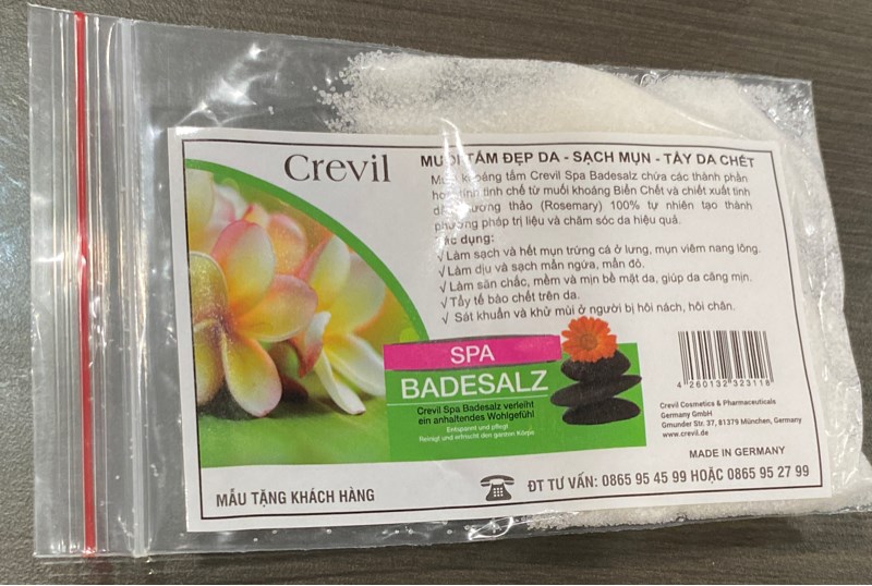 Muối tắm đẹp da - sạch mụn - tẩy da chết Crevil - Germany