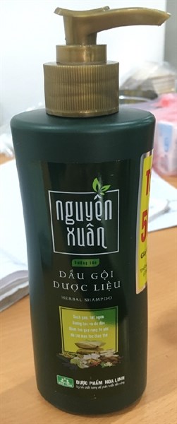 Dầu gội dưỡng tóc Nguyên Xuân có vòi 250ml (xanh) - Hoa Linh