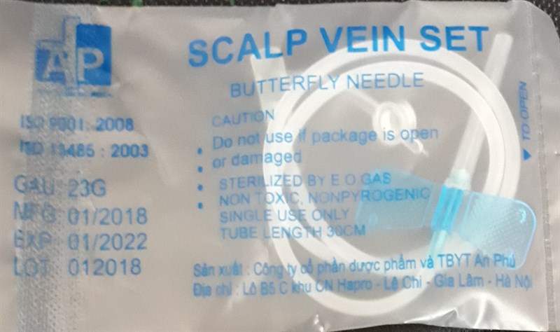 Bộ kim truyền cánh bướm G23 (xanh) (H*100cái) - An Phú