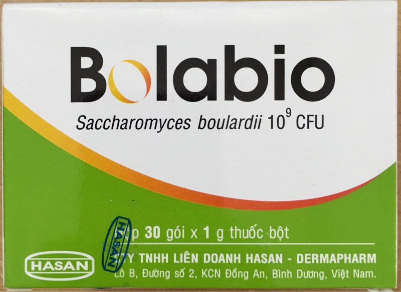 Thuốc bột Bolabio Hasan điều trị tiêu chảy và viêm dạ dày ruột (H*30gói*1g bột)