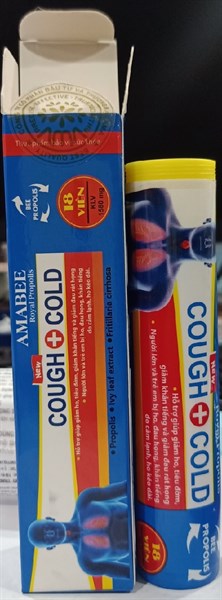 Viên ngậm Amabee Royal Propolis TC pharma giảm ho, tiêu đờm, đau rát họng (Lọ*18viên)