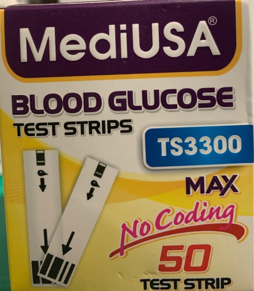 Que thử đường huyết Glucose Test Strip TS-3300 - Tím - 50 que - Mediusa