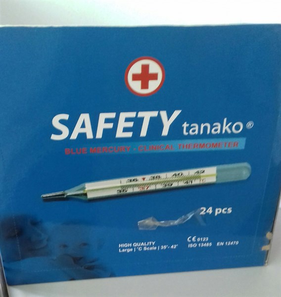 Nhiệt độ thủy ngân xanh SAFETY (H*24cái) - Tân á