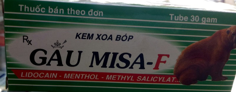 Kem xoa bóp gấu Misa 30g (K*100tub)