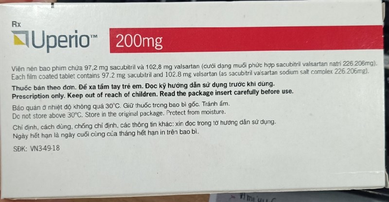 Uperio 200mg (Thuốc điều trị suy tim) (H*4vỉ*7viên) - ý 2