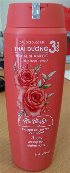 Dầu gội Thái Dương 3 Gold hoa hồng đỏ 200ml - VN