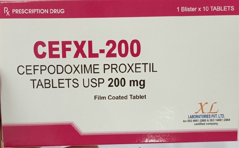 Cefpodoxime 200mg (CEFXL - 200) (H*1vỉ*10viên) - India