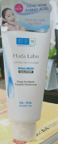 Kem rửa mặt dưỡng ẩm Hada Labo Advanced Nourish Hyaluronic Acid Cleanser 80g - Rohto/VN