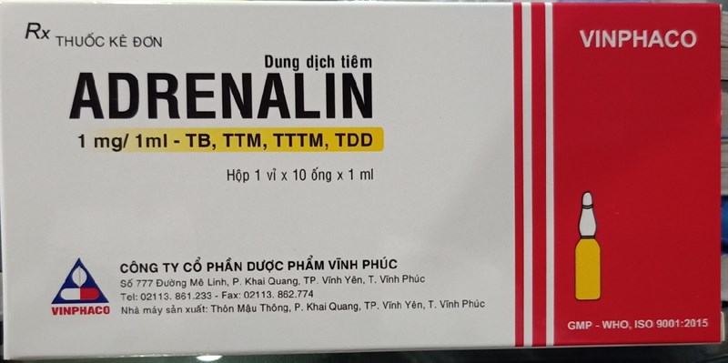 Adrenalin 1mg/ml (H*1vỉ*10ống) - Vĩnh Phúc