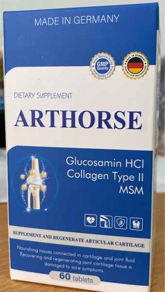Arthorse (Glucosamin) (Lọ 60viên) - Germany (P&D Pharma)