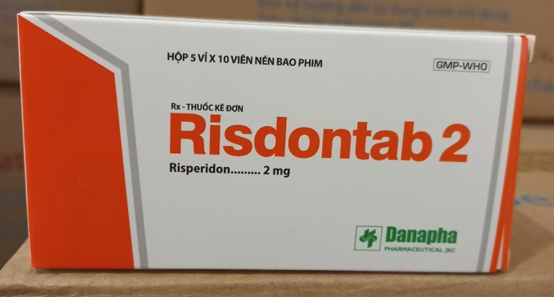 Risdontab 2 (Risperidon 2mg) (Hộp 5 vỉ x 10 viên) - Danapha