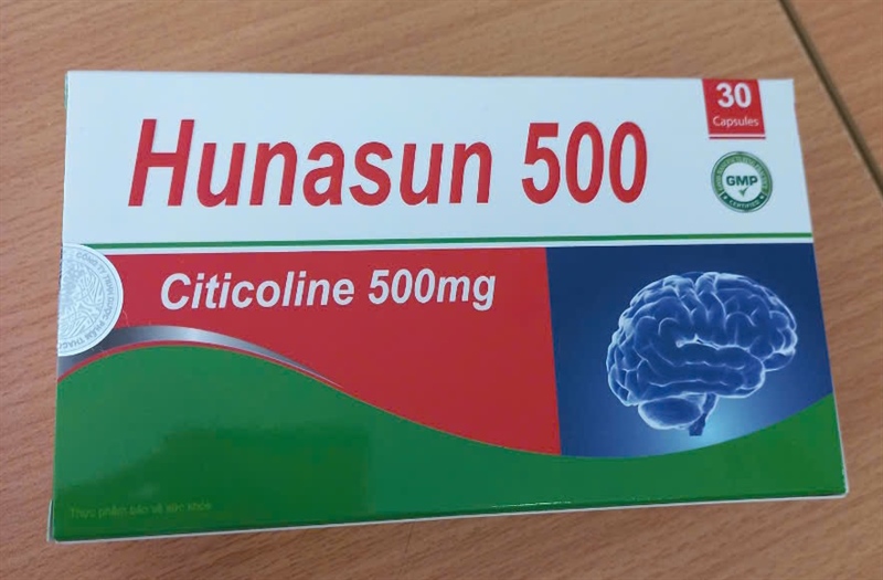 Hunasun 500 (Citicoline 500mg) (Hộp 3 vỉ x 10 viên) - Mediusa