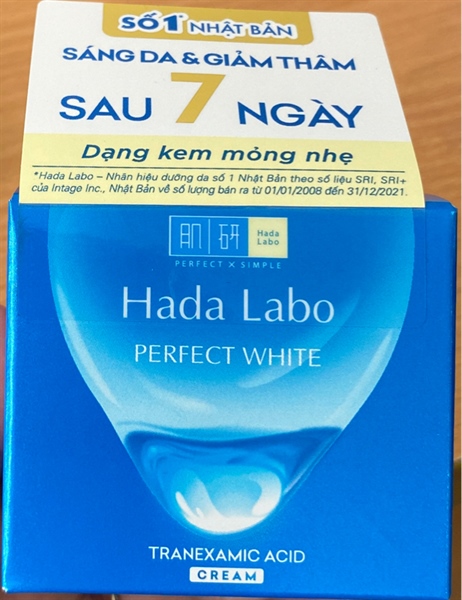 Kem dưỡng trắng (Hada Labo Perfect white Tranexamic Acid Cream) 50g - Rohto/VN
