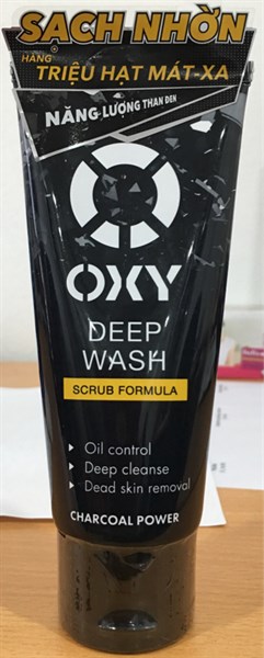 Kem rửa mặt có hạt Oxy Deep Wash Scrub Formula 100g (làm sạch sâu, đánh bay nhờn, tút sáng da) - Rohto/VN