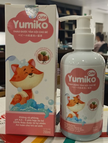 Thảo dược tắm gội cho bé Yumiko Cute 200ml (Tím + hồng) - SJK 2
