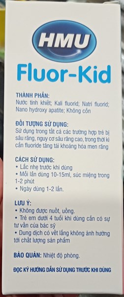 Nước súc miệng HMU Fluor - Kid 250ml - Nguyễn Thiệu 2