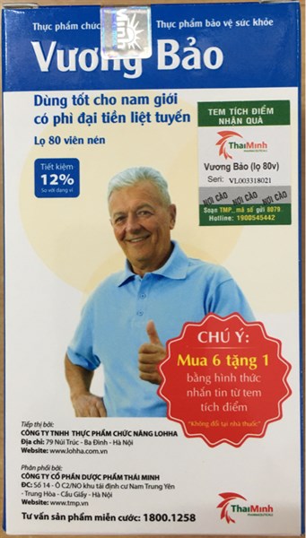 Vương bảo (H*1lọ*80viên) (Hỗ trợ điều trị phì đại tiền liệt tuyến) - IMC