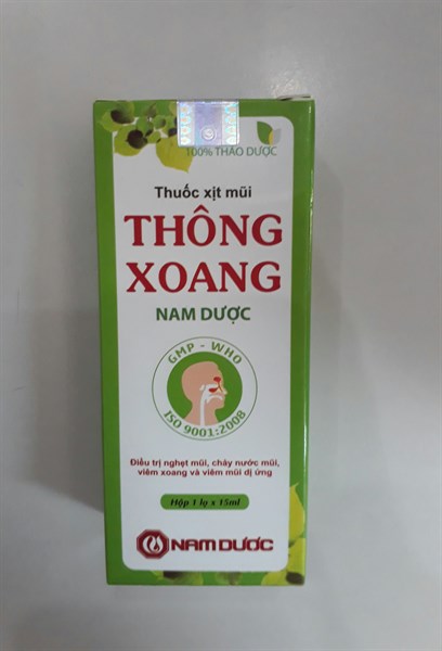 Thuốc xịt mũi thông xoang tán ( Ngũ sắc, Thương nhĩ tử, Tân di hoa) ND 15ml - Nam Dược