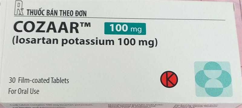 Thuốc Cozaar 100mg Anh thuốc điều trị tăng huyết áp(Hộp*3vỉ*10viên)