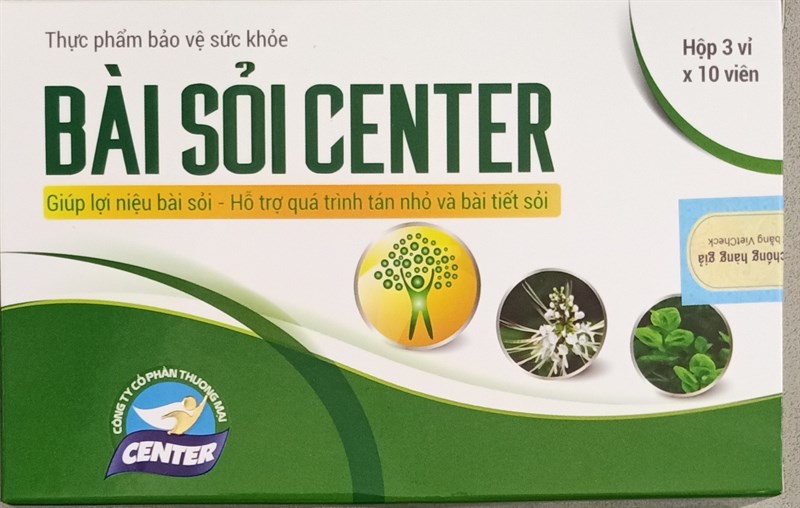 Bài sỏi center (H*3vỉ*10viên) - Center