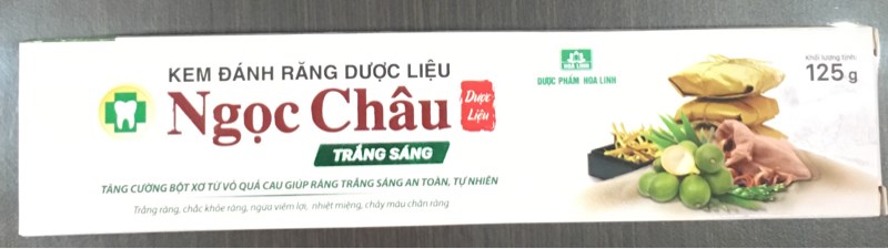 Kem đánh răng Ngọc Châu trắng sáng 125g - Hoa Linh