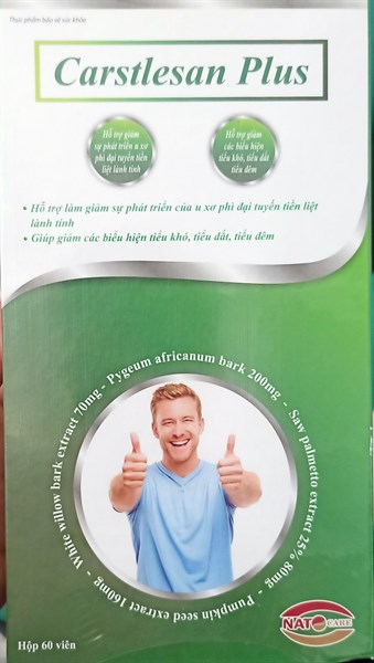 Carstlesan Plus (Giảm sự phát triển của u xơ phì đại tuyến tiền liệt) (H*60viên) - PP Nam Thái Hoa