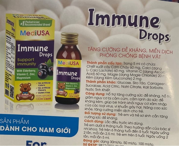 Immune Drops 100ml (Tăng cường đề kháng, miễn dịch) - MediUSA
