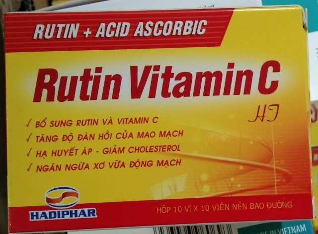Rutin vitamin C (K*96H*10vỉ*10viên) - Hadiphar