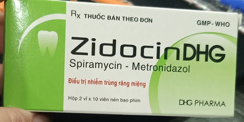 Zidocin DHG (Spiramycin - Metro) (Hộp 2 vỉ x 10 viên) - Hậu Giang