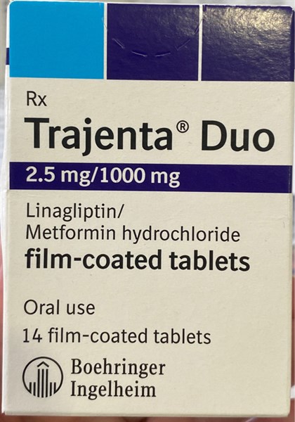 Trajenta Duo 2.5mg/1000mg (Linagliptin/Metformin) (Lọ 14 viên) - Đức (Lọ)
