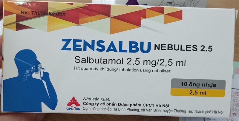 Zensalbu nebules 2,5(Salbutamol 2,5mg/2,5ml) (H*2vỉ*5ống nhựa) - CPC 1 Hà Nội