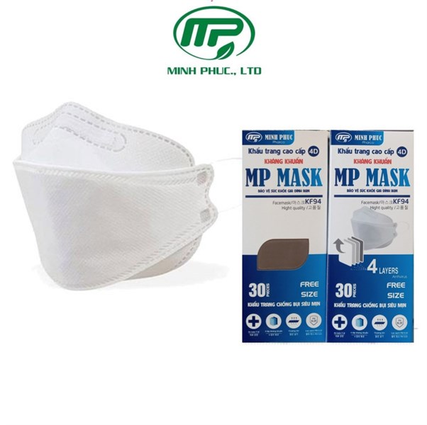 Khẩu trang cao cấp 4D KF94 MP Mask ((Kiện x 12Hộp 30 cái) - Minh Phúc /VN