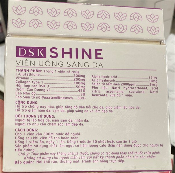 Viên uống sáng da DSK Shine (H*2tub*10viên) - Vshine 2