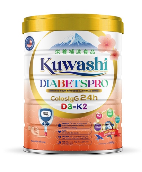 Kuwashi Diabetspro 900g (dành cho người mắc bệnh tiểu đường và tiền đái tháo đường. Dành cho người từ 18 tuổi trở lên) - Capital Milk/VN